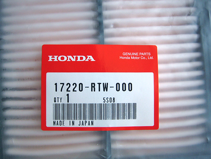 Как выглядит этикетка оригинального воздушного фильтра Honda